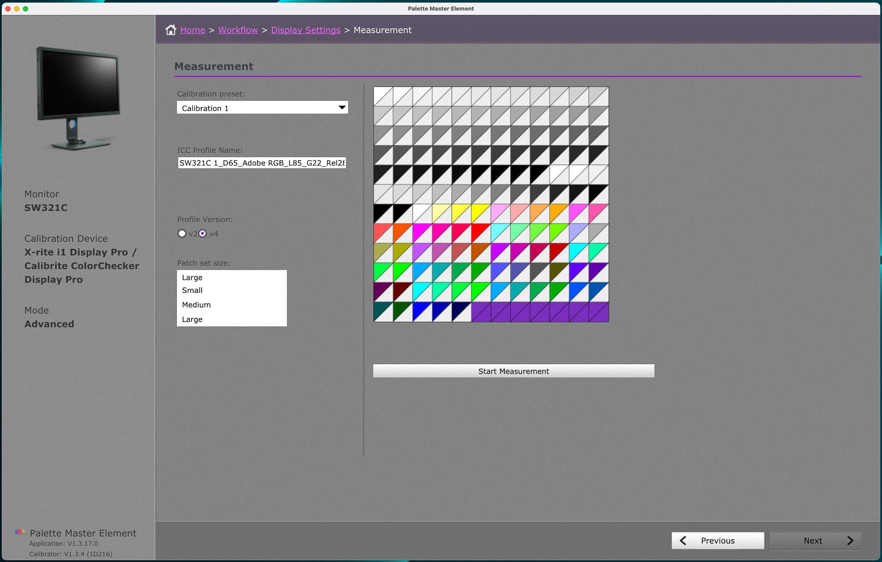 Zrzut ekranu programu Palette Master Element